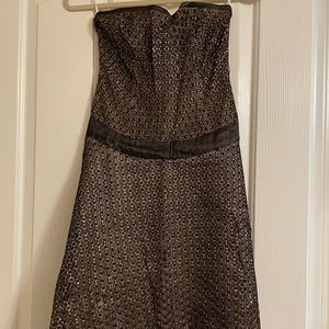 Silver, gold and black metallic lace Dress
